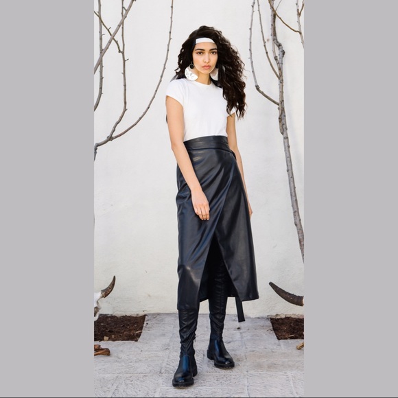 Recreo San Miguel Dresses & Skirts - RECREO Wrap Skirt Sienna Vegan Leather